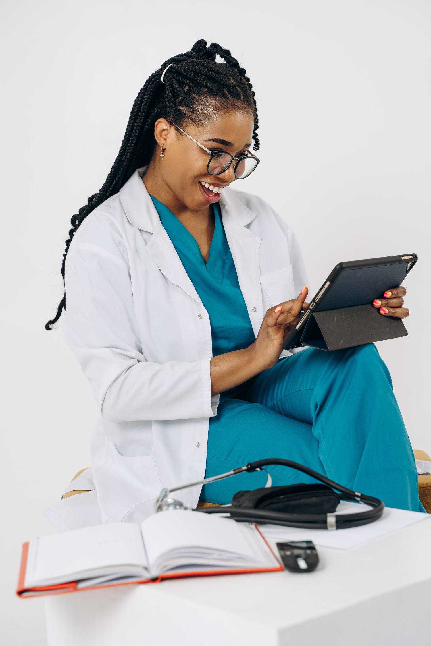 Profesional de salud usando Perseus
